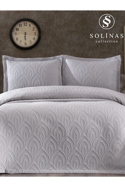 Solinas Collection Soldi Perla Gray Double Bedspread