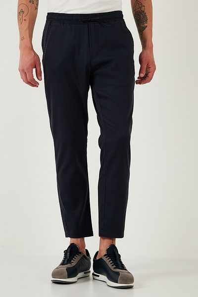 Buratti Cotton Slim Fit Elastic Waist Pipe Leg Trousers Men's Pants 5545S87Jmilano