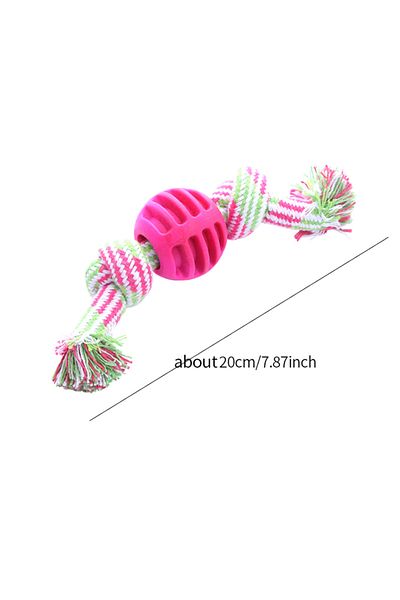 Choice XS Pink Pet dog toy Cotton rope double knot ball Bite resistant tooth cleaning toy ball pet supplies