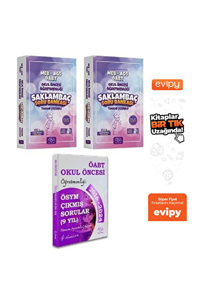 CBA Akademi ÖABT MEB-AGS Okul Öncesi Öğretmenliği Saklambaç Soru Bankası 2 Ci...
