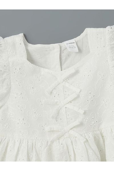 LC Waikiki Square Neck Girl's Lace Dress