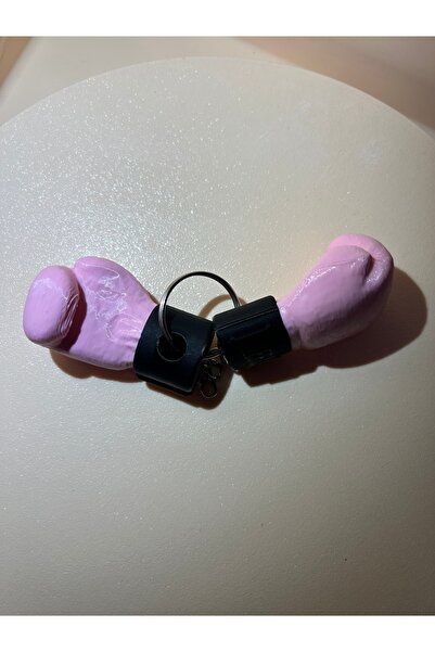 RetreS Boks eldiveni pembe anahtarlık (bir çift)