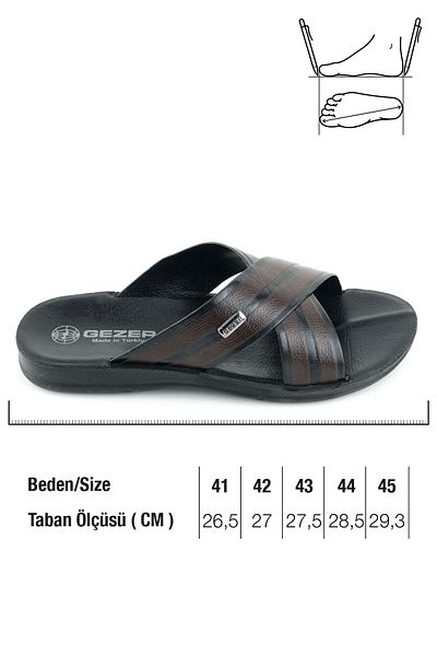 GEZER Men's Summer Pu Sole Artificial Leather Comfortable Sole Home Garden Daily Slippers