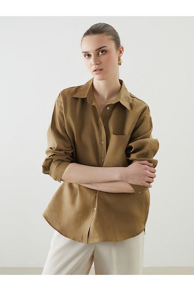 LC Waikiki Koszula damska lniana oversize