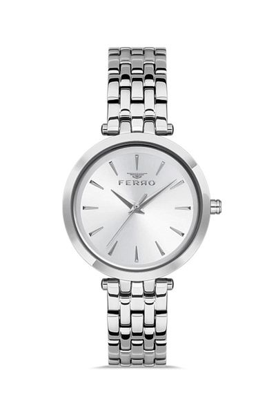 FERRO Women's Silver Wristwatch - Steel Cord, Model Fl21331a-a