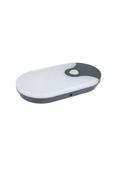 Cata Palermo 12W 4000K Daylight - Sensor Oval Led Wall Sconce, Outdoor Luminaire