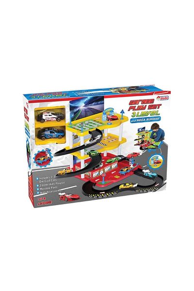 DEDE Nessiworld 03068 مجموعة ألعاب الجراج المكونة من 3 طوابق