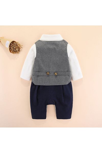 nannie Salopetă Ronan cu vestă pentru băieți - 0-3 luni