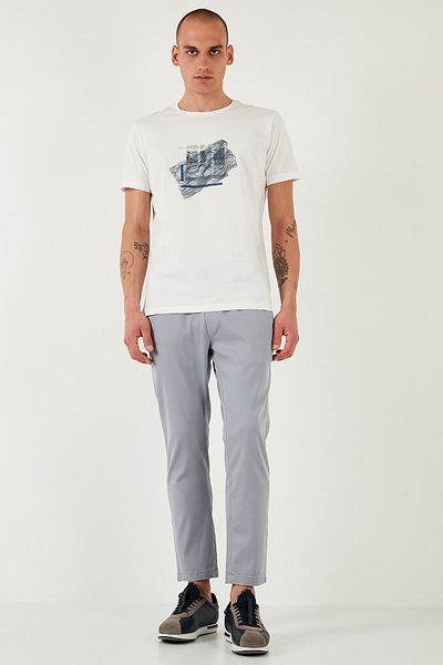 Buratti Cotton Slim Fit Elastic Waist Pipe Leg Trousers Men's Pants 5545S87Jmilano