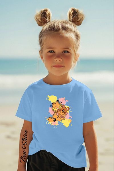 New Shine 1 tricou este un cadou pentru achiziții de 6 și mai sus în coș - Tricou pentru copii oversize cu imprimeu Garfield
