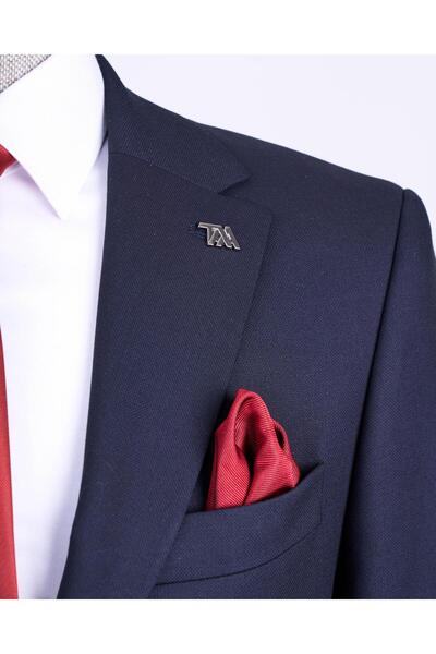 TerziAdemAltun Slim Fit Jacket Pant Suit Navy Blue T13511