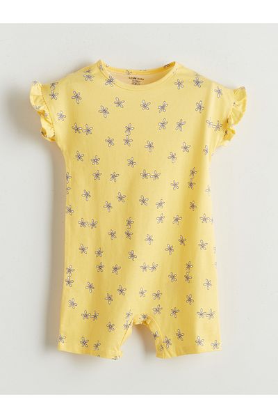 LC Waikiki Crew Neck Floral Baby Girl Jumpsuit