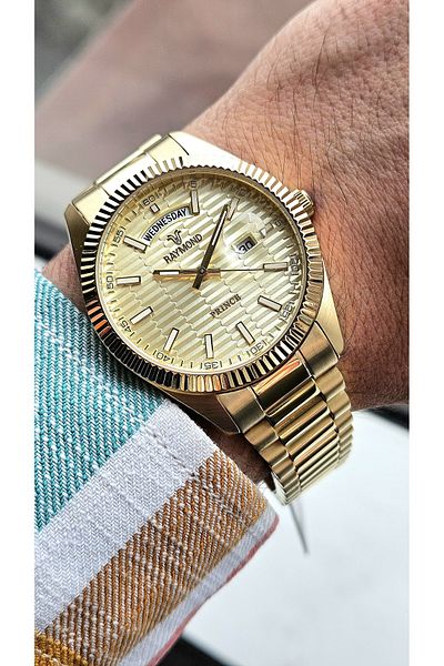 Raymond Swiss Yellow Steel Men's Wristwatch
