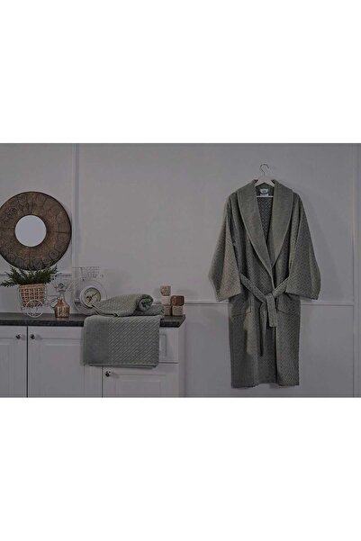 Doqu Home Luxury Bornoz L/ XL - 120 cm - Yeşil