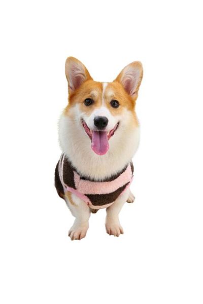Glipet Black-Pink 3XL Stripe Dog Sweater