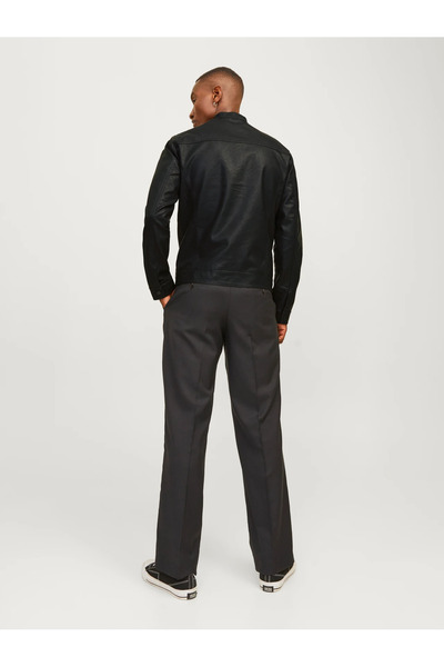 Jack & Jones Jjewarner Jacket Noos Siyah Erkek Deri Ceket 12182461