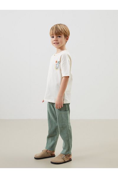 LC Waikiki Tricou pentru băiat cu imprimeu cu decolteu