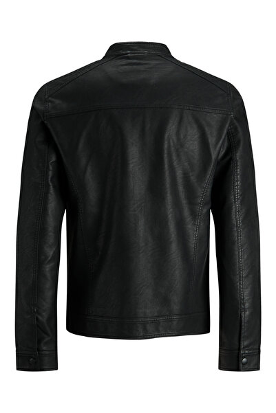 Jack & Jones Jjewarner Jacket Noos Siyah Erkek Deri Ceket 12182461