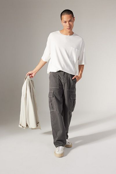 DeFacto Oversize tričko Crew Neck – 100% bavlna, krátký rukáv, těžká tkanina T3661Az23Sp