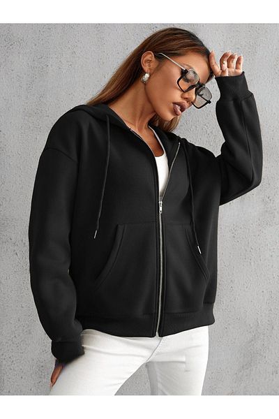 CLAYES Hooded Unisex Cardigan Sweatshirt - Plain Zipper