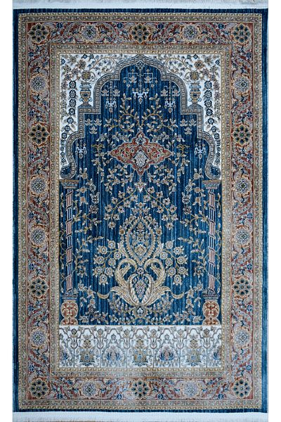 RIXOS HOME Viscose Yarned Tightly Woven Fringed Luxury Prayer Rug 80X125