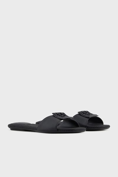 Armani Exchange شبشب بشريط واحد مع شعار XDP055 XV921 00002