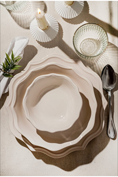 LALEZEN HOME LALEZEN TIMELESS  18 PARÇA 6 KİŞİLİK YEMEK TAKIMI SETİ