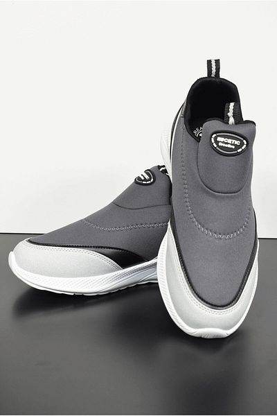 Escetic Αντρικό αθλητικό παπούτσι Anthracite White, ελαφριά αθλητικά παπούτσια περπατήματος από λούκες