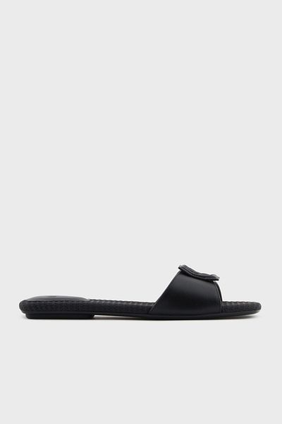 Armani Exchange شبشب بشريط واحد مع شعار XDP055 XV921 00002