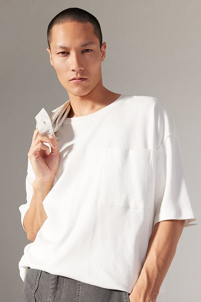 DeFacto Oversize tričko Crew Neck – 100% bavlna, krátký rukáv, těžká tkanina T3661Az23Sp