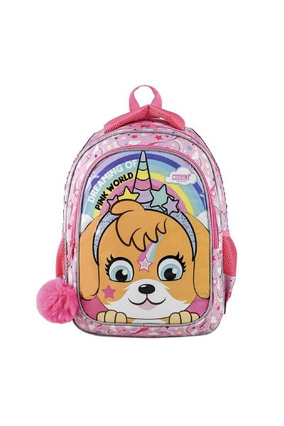 MUGGLE 2 Compartment Pink World School Bag + Thermos Lunch Box