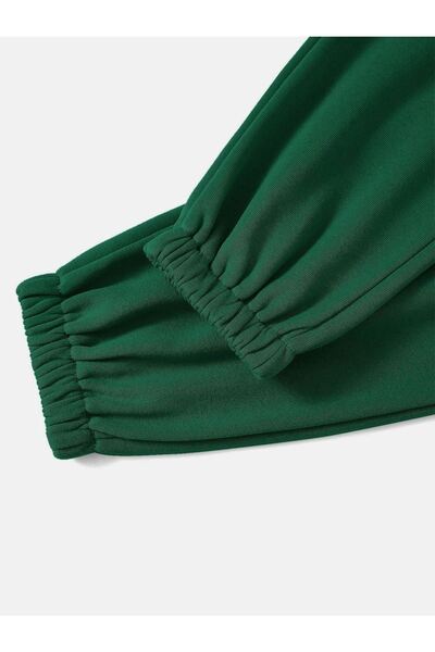 DUBU BUTİK Γυναικεία Πράσινη Φούτερ Oversize - Unisex