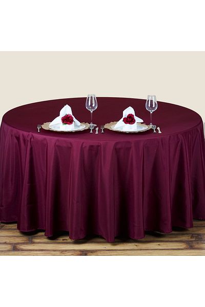 Kotonia Home fata de masa - rotunda cu diametrul 240 cm, Damask Satin DeLux, 100% bumbac, violet