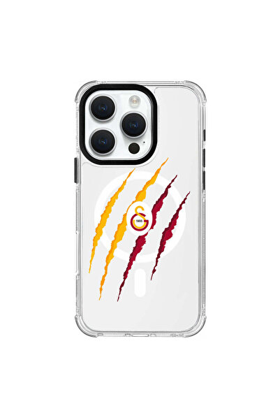 Galatasaray iPhone 16 Pro Uyumlu Galatasaray Aslan Pençe Magsafe Lisanslı Tel...