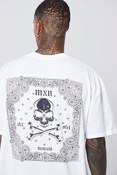 DUBU BUTİK Oversize Λευκό T-shirt Mxn