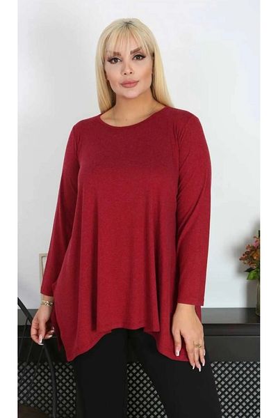 MODA Slit Casual Wool Viscose Large Size Tunic