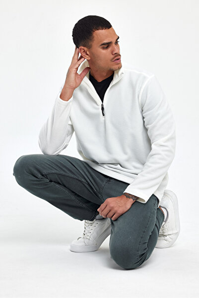 Superlife Men's Comfortable Softech Fleece Half Zipper Sweatshirt spr24pw20