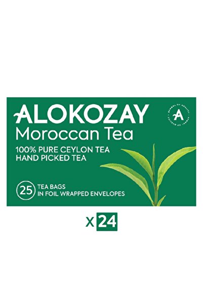 Alokozay Moroccan Tea - 25 Tea Bags in Foil Wrapped Envelopes X 24