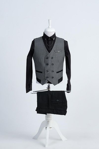 Doctor junior Slim Fit 2-Piece Suit and Houndstooth for Boys