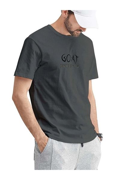 DUBU BUTİK T-shirt Smoked Oversize Goat Printed - Oversize Printed