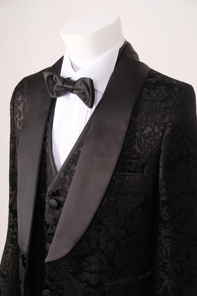 Doctor junior İşlemeli Erkek Çocuk Smokin Takım Elbise / Gömleksiz_mnvs2290