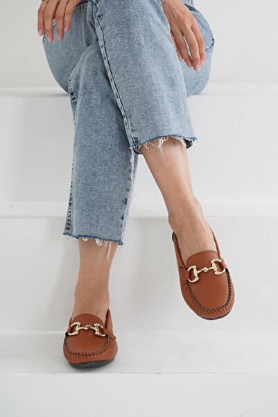 Beyond Women's Tan Gc Buckle Daily Casual Ballerina Shoes Bynddem05