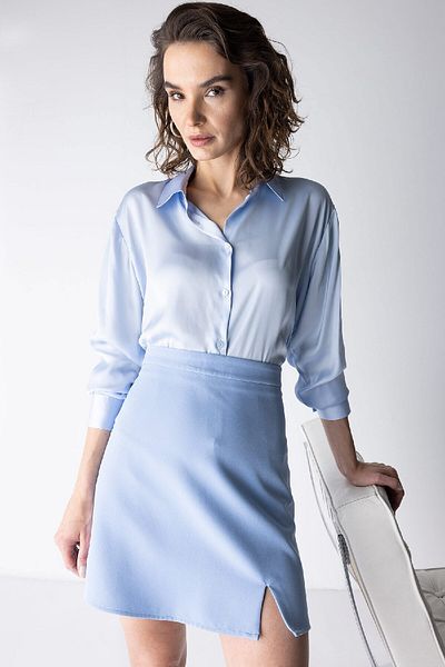 DeFacto Regular Fit Basic Long Sleeve Satin Shirt Z2989az23sp