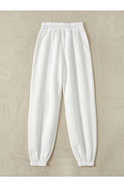 DUBU BUTİK Γυναικείο Φούτερ Λευκό Oversize - Unisex
