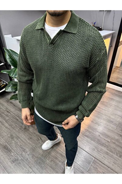 BYATA MENS STYLE Men's Polo Neck Sweater