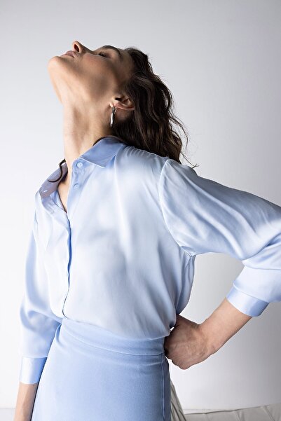 DeFacto Regular Fit Basic Uzun Kollu Saten Gömlek Z2989az23sp