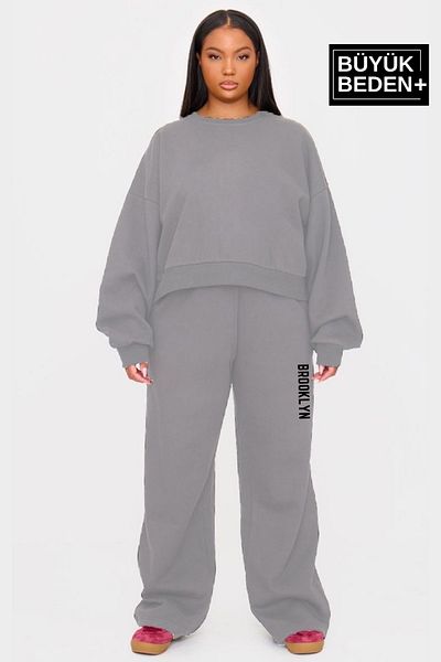 Superlife Superlife Γυναικεία Φούτερ με στάμπα Brooklyn Slim Plus Size