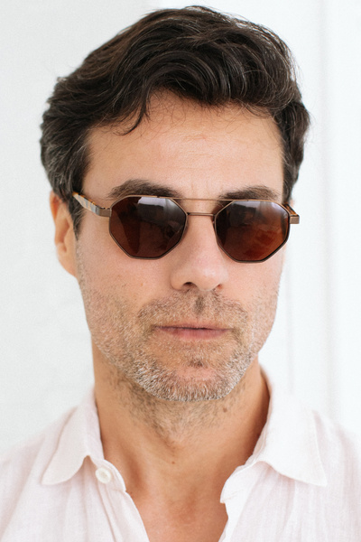 Bilge Karga نظارات شمسية للرجال باللون البني البرونزي من Axill