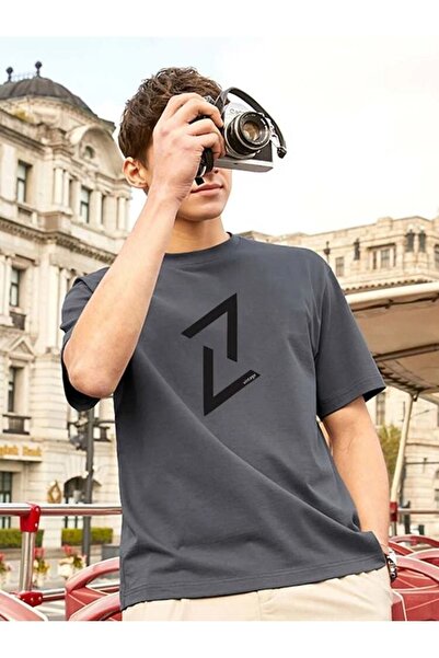 DUBU BUTİK Smoked Oversize T-shirt - Figure Printed