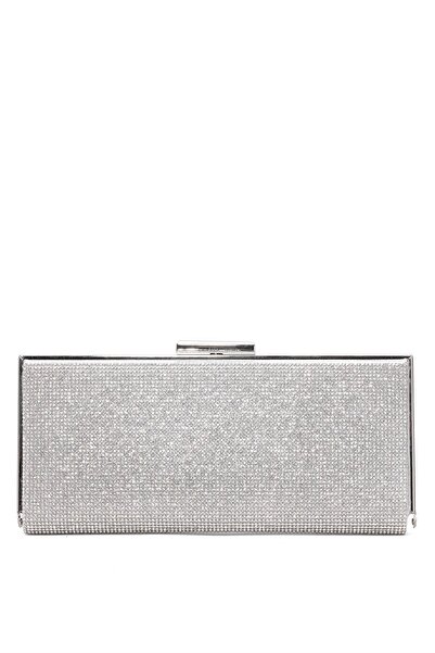 VAROL ÇANTA Geanta de rochie de seara pentru femei cu fundal argintiu